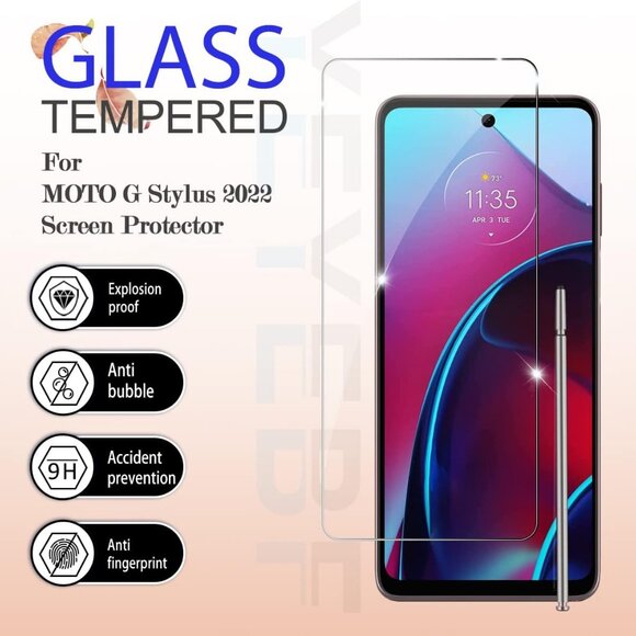 Moto G Stylus 2022 4G/5G Tempered Glass Screen Protector, [2 Pack] [Anti-scratch - Picture 1 of 12